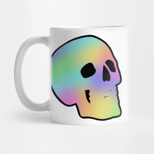 Tie Dye Pastel Holographic Skull Mug